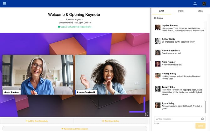 Embedded in a session