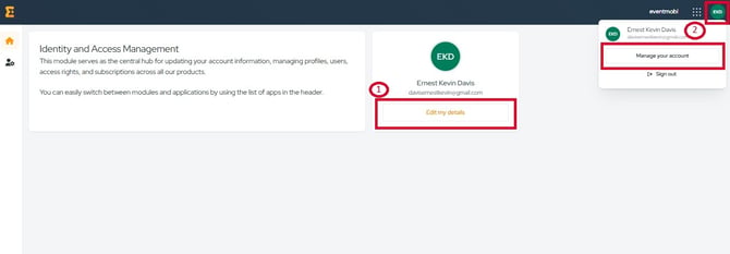 Identity module - edit-manage-details
