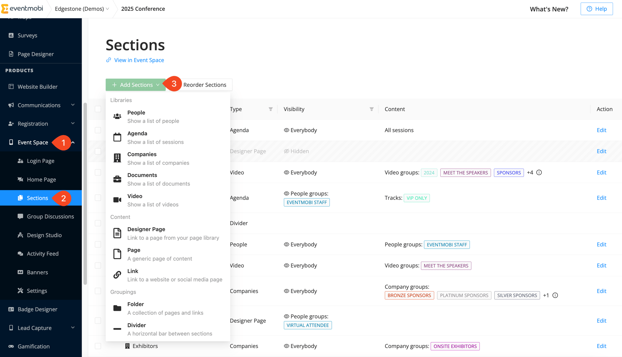 Learn How To Create and Manage Sections