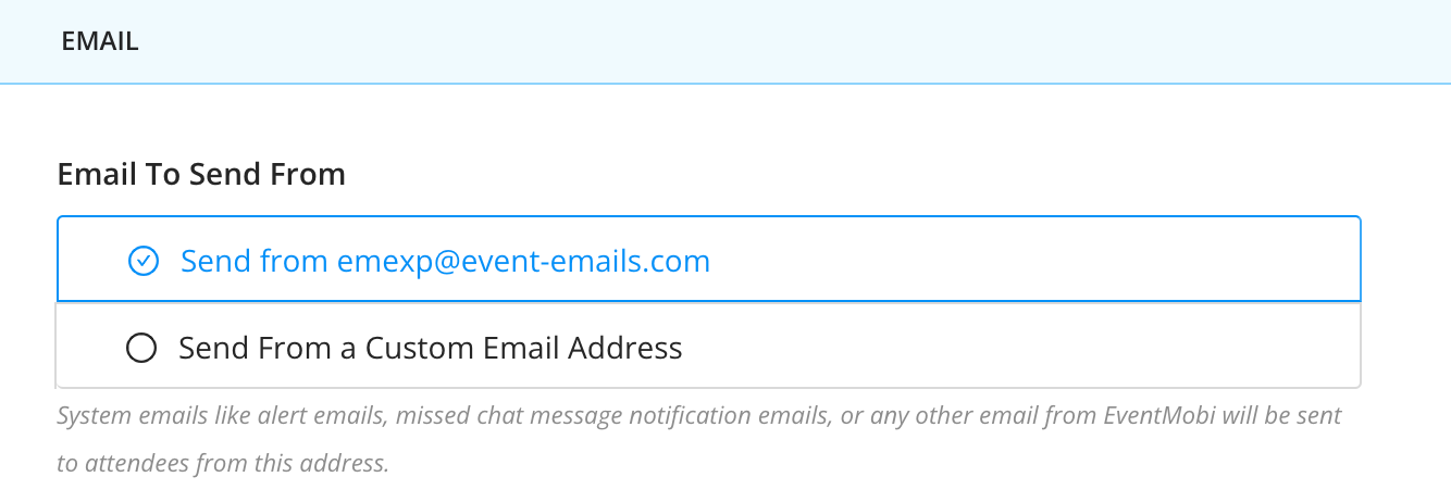 Event Details - Default Email To Send From